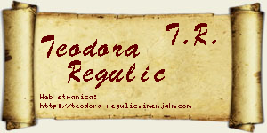 Teodora Regulić vizit kartica